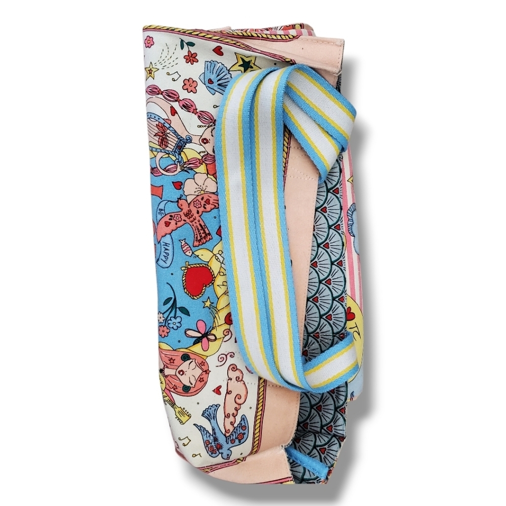 Brighton Colorful Siren's Song Canvas Mermaid Artistic Tote Bag - Picture 8 of 13